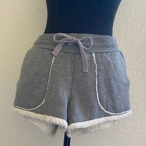 PJ Salvage Heather Gray Cozy Pajama Shorts